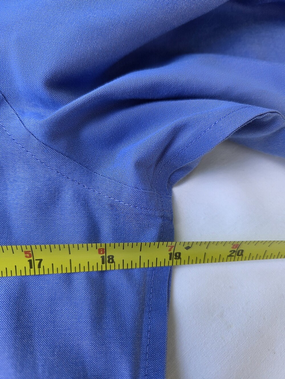 Pendleton Non-Iron Shaped Fit Blue Solid Collared Button-Up Size-4P - Picture 11 of 11